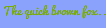 Image with Font Color 7AAC08 and Background Color 8BA2FC